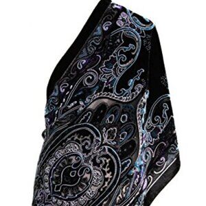 Silk Burnout Velvet Floral Shawl Wrap Scarf